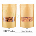 Food-Grade Plastic zipper kraft paper bag with window